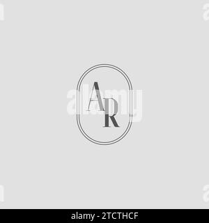 Initial AR Hochzeit Monogramm Logo Design Vektorgrafik Stock Vektor