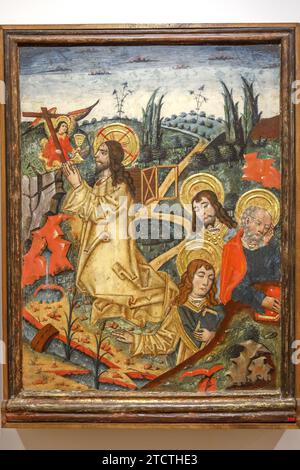 Maricel Museum, Sitges, Spanien Meister des Sohnes (zugeschrieben), Gebet in Getsemane, Katalonien, Ende des 15. Jahrhunderts, Tempera auf der Tafel Stockfoto