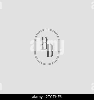 Initial BB Hochzeit Monogramm Logo Design Vektor Grafik Stock Vektor