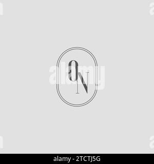 Initial QN Hochzeit Monogramm Logo Design Vektor Grafik Stock Vektor