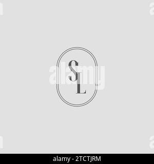 Initial SL Hochzeit Monogramm Logo Design Vektor Grafik Stock Vektor