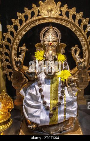 Murthi (Gottesstatue) im Sri-Ayyappan-hindu-Tempel, Paris. Ganesh Stockfoto