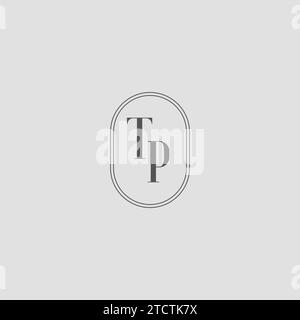 Initial TP Hochzeit Monogramm Logo Design Vektor Grafik Stock Vektor