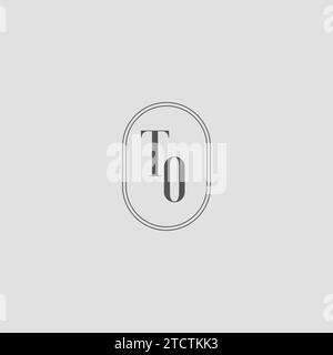 Initial TO Wedding Monogramm Logo Design Vektorgrafik Stock Vektor