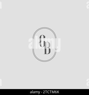 Erste GB Hochzeit Monogramm Logo Design Vektor Grafik Stock Vektor