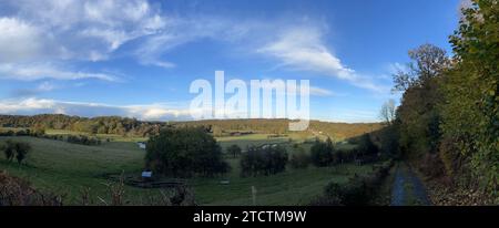 Risle-Tal bei Champignolles, Eure, Frankreich Stockfoto