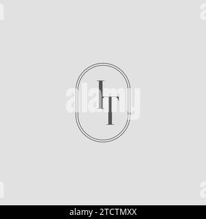 Initial IT Hochzeit Monogramm Logo Design Vektor Grafik Stock Vektor