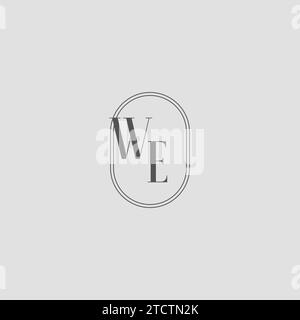 Initial WE Hochzeit Monogramm Logo Design Vektor Grafik Stock Vektor