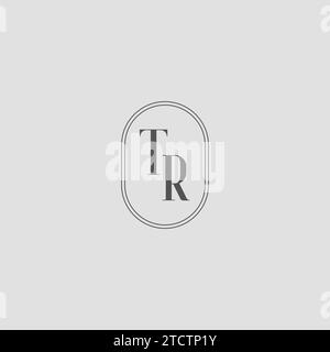 Initial TR Hochzeit Monogramm Logo Design Vektorgrafik Stock Vektor