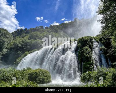 Cascata delle Marmore Wasserfall, Umbrien, Italien Stockfoto