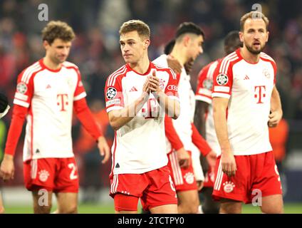 München, Deutschland. November 2023. firo: 29. November 2023, Fußball, Fußball, Champions League, Saison 2023/2024, 5. Spieltag, FC Bayern München - FC Kopenhagen, Joshua Kimmich, FC Bayern München, Bayern, FCB, München, Halbfigur, Geste, Enttäuschung, Credit: dpa/Alamy Live News Stockfoto