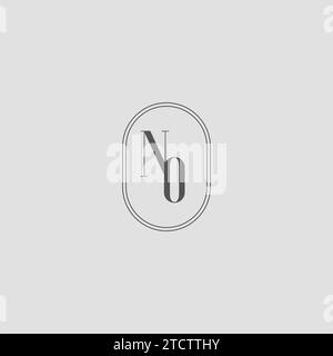 Anfänglich KEINE Hochzeit Monogramm Logo Design Vektor Grafik Stock Vektor