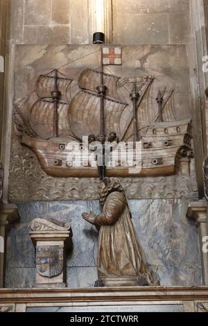 James Hales Denkmal in der Kathedrale von Canterbury, Kent, Großbritannien Stockfoto