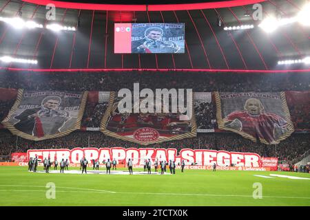 München, Deutschland. November 2023. firo: 29. November 2023, Fußball, Champions League, Saison 2023/2024, 5. Spieltag, FC Bayern München - FC Kopenhagen, Choreo, FC Bayern München, Bayern, FCB, München, Depositor, General, Feature, Credit: dpa/Alamy Live News Stockfoto