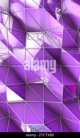 Abstrakte 3D-Illustrationswürfel Hintergrund in violettem Ton. Stockfoto