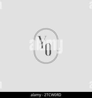 Initial YQ Hochzeit Monogramm Logo Design Vektor Grafik Stock Vektor