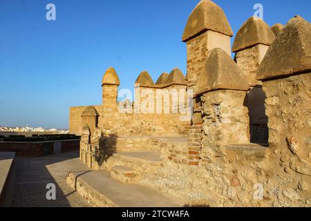 Almería, Andalusien, Spanien, Europa.. Die arabische befestigte Zitadelle der Alcazaba, die von Abd ar-Rahman III. Im 10. Jahrhundert erbaut wurde. Stockfoto