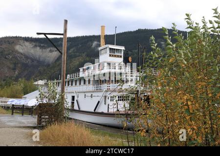 Dampfboot auf Yukon Stockfoto