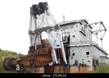 Bagger Nummer 4 auf der Bonanza Creek Road Stockfoto