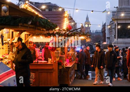 Trafalgar Square, London, Großbritannien. Dezember 2023. Weihnachten am Trafalgar Square. Quelle: Matthew Chattle/Alamy Live News Stockfoto