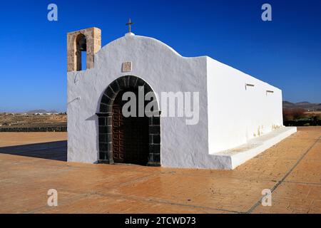 La Ermita de Nuestra Señora del Buen Viaje Kirche, El Cotillo, Fuerteventura, Kanarische Inseln, Spanien. Stockfoto