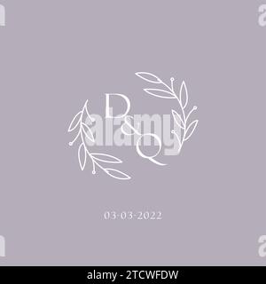 Initialen DQ Hochzeit Monogramm Logo Inspiration Vektor Grafik Stock Vektor