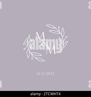 Initialen MM Hochzeit Monogramm Logo Inspiration Vektor Grafik Stock Vektor