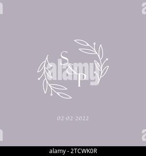 Initialen SP Hochzeit Monogramm Logo Inspiration Vektor Grafik Stock Vektor