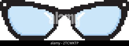 Pixelfarbene Brille Icon Vektor Stock Vektor