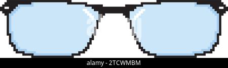 Pixelfarbene Brille Icon Vektor Stock Vektor