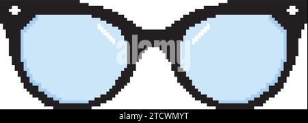 Pixelfarbene Brille Icon Vektor Stock Vektor