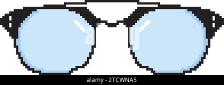Pixelfarbene Brille Icon Vektor Stock Vektor