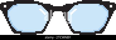 Pixelfarbene Brille Icon Vektor Stock Vektor