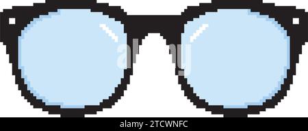 Pixelfarbene Brille Icon Vektor Stock Vektor
