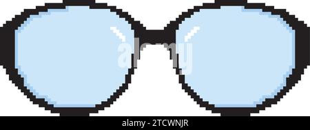 Pixelfarbene Brille Icon Vektor Stock Vektor