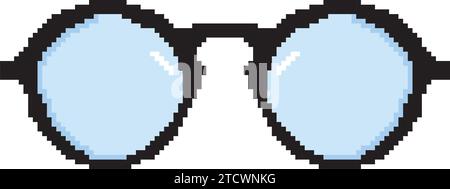 Pixelfarbene Brille Icon Vektor Stock Vektor