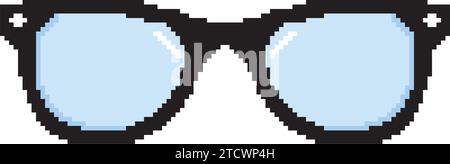 Pixelfarbene Brille Icon Vektor Stock Vektor