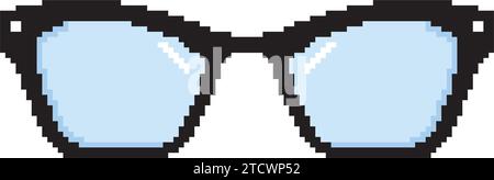 Pixelfarbene Brille Icon Vektor Stock Vektor