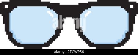 Pixelfarbene Brille Icon Vektor Stock Vektor