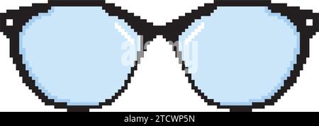 Pixelfarbene Brille Icon Vektor Stock Vektor