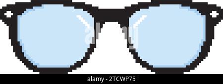 Pixelfarbene Brille Icon Vektor Stock Vektor