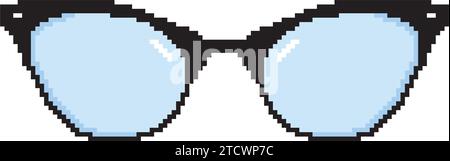 Pixelfarbene Brille Icon Vektor Stock Vektor