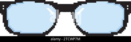 Pixelfarbene Brille Icon Vektor Stock Vektor