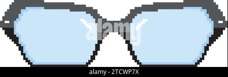 Pixelfarbene Brille Icon Vektor Stock Vektor