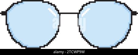 Pixelfarbene Brille Icon Vektor Stock Vektor