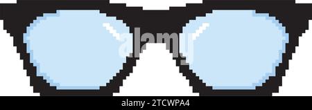 Pixelfarbene Brille Icon Vektor Stock Vektor