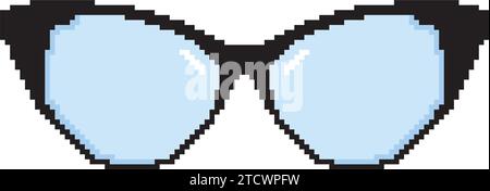 Pixelfarbene Brille Icon Vektor Stock Vektor