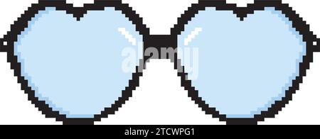 Pixelfarbene Brille Icon Vektor Stock Vektor