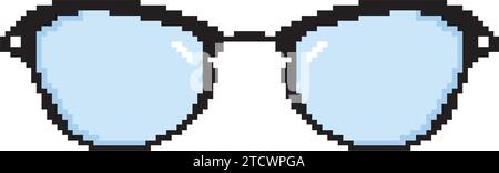 Pixelfarbene Brille Icon Vektor Stock Vektor