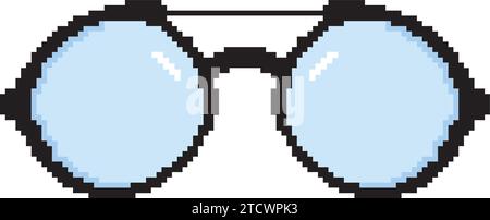 Pixelfarbene Brille Icon Vektor Stock Vektor